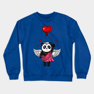 Panda Bear Love Heart Balloon Crewneck Sweatshirt